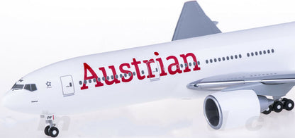1:200 32CM Hogan Austrian BOEING 777-200ER Passenger Airplane ABS Plastic Model
