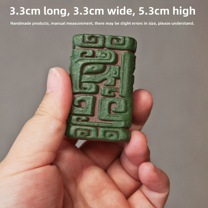 5.3cm Yixing Purple Clay Handmade Cover Holder Gaito Tea Pet Tea Set Accessories