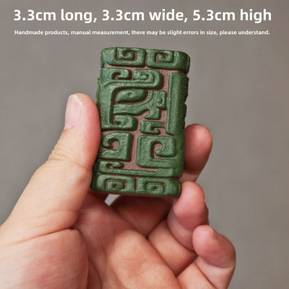 5.3cm Yixing Purple Clay Handmade Cover Holder Gaito Tea Pet Tea Set Accessories