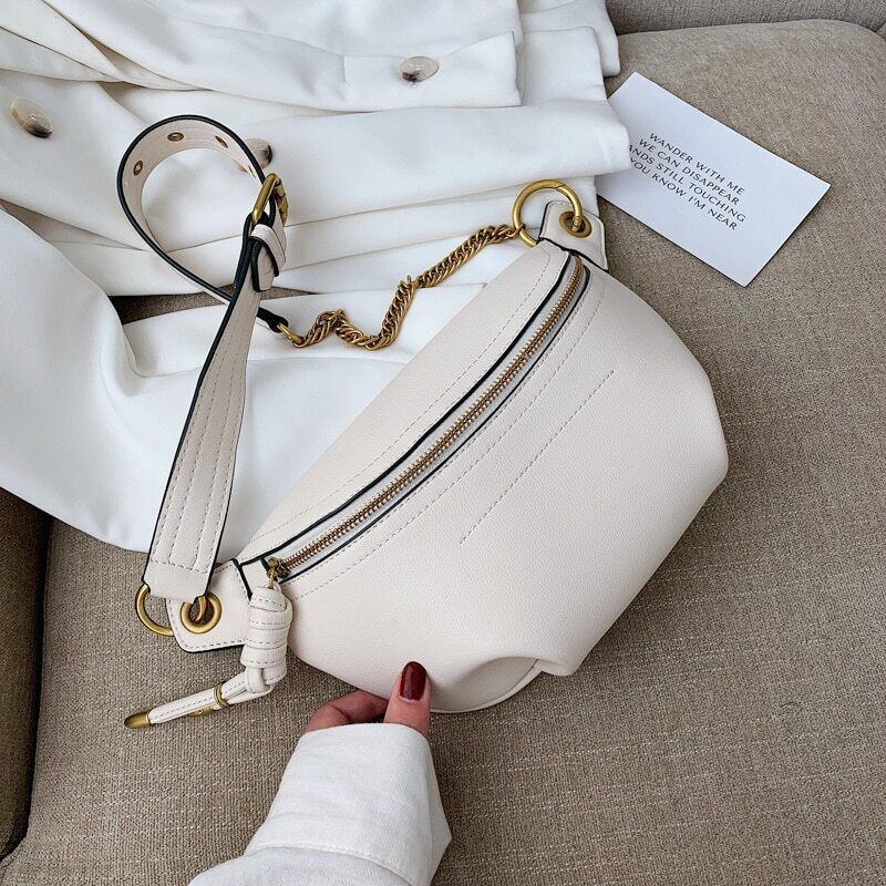 Women Packs Leather Belt Bags Shoulder Wild Chest Crossbody Bag Pouch