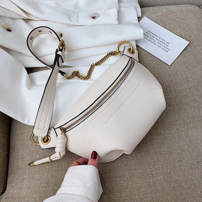Women Packs Leather Belt Bags Shoulder Wild Chest Crossbody Bag Pouch