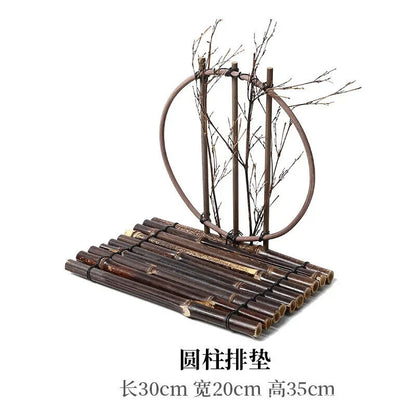 Bamboo Crafts Sushi Plates Japanese Korean Restaurant Sashimi Trays Dishes Decor