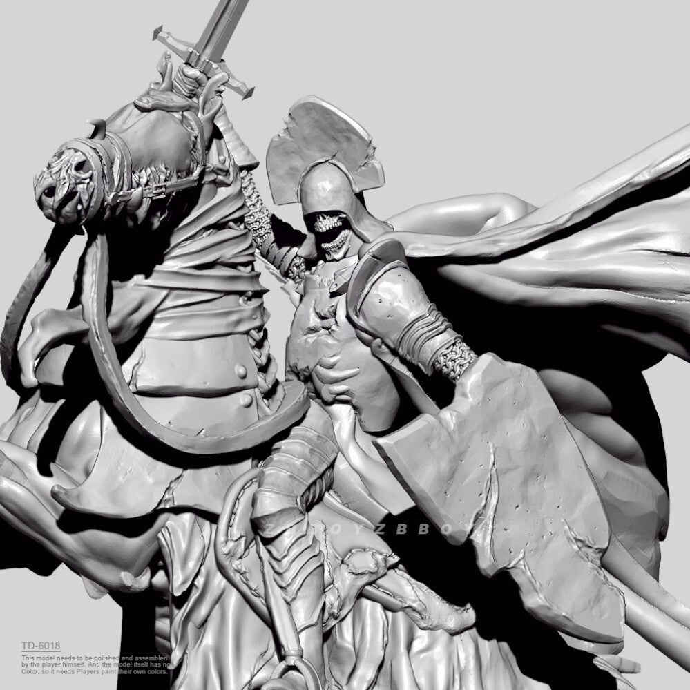 1/35 resin figure model kit Dungeon Demon Ghost Knight 3D Printing Unassembled