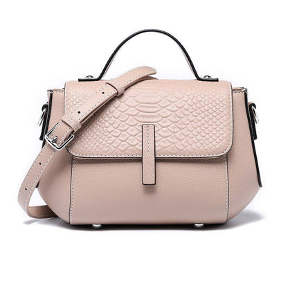 Small Shoulder Bag Genuine Leather Handbag Soft Cowhide Crossbody Shell Purse
