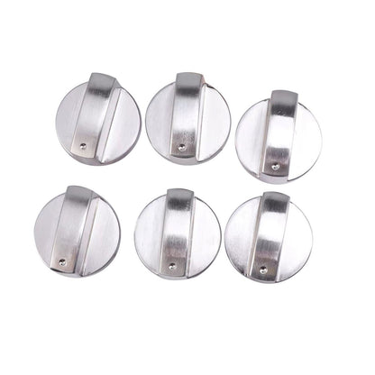 New 6pcs Gas Stove Knobs Cooker Oven Kitchen Control Metal Replace
