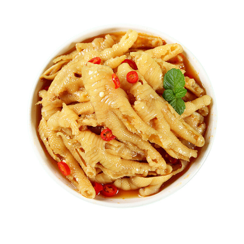 Hot and sour boneless chicken feet 500g lemon chicken feet casual snack snack