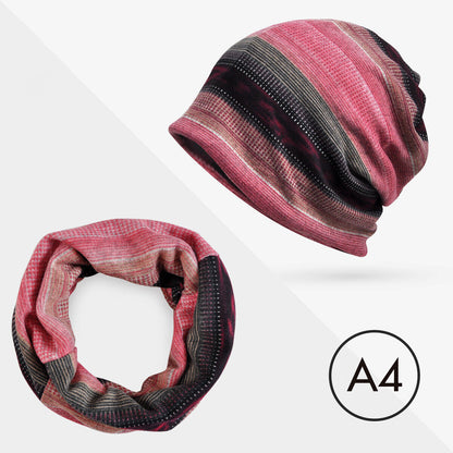 Womens Dual-purpose Boho Scarf Hat Baggy Slouchy Beanie Hat Headwear Chemo Cap