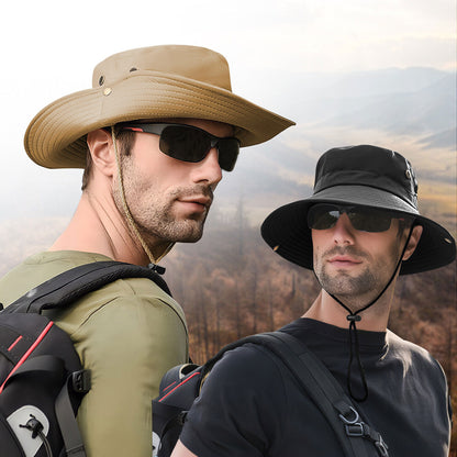 Wide Brim Sun Hat Breathable Bucket Cap Summer Fishing UV Protection Men Women