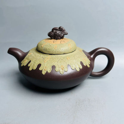 Chinese Yixing Purple Clay Teapot Tea Set Pot Zisha Ceramic Cute Decor Figurine