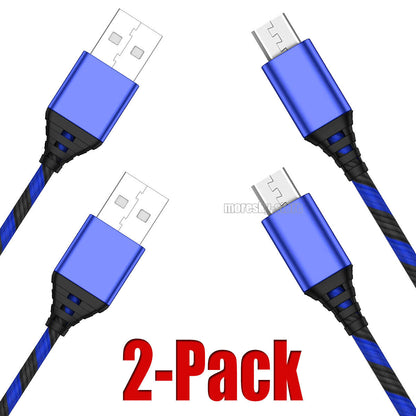 2x Micro USB Charging Cable 3/6/10ft Data Charge Cord For Galaxy Note 2/3/4/5