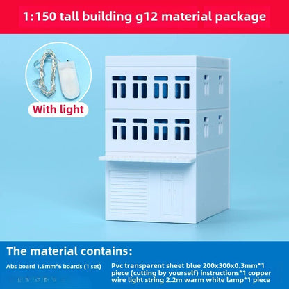 1/150 Building Model City Road Building DIY Scene Display Model Gifts