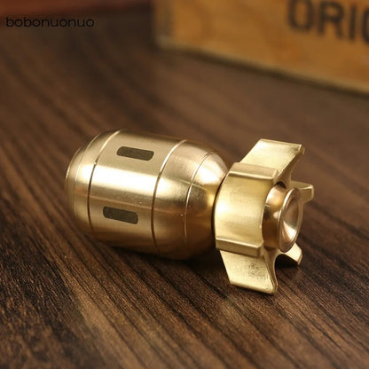Brass Fingertip Gyro Torpedo Shape Stress Reducing Decorations