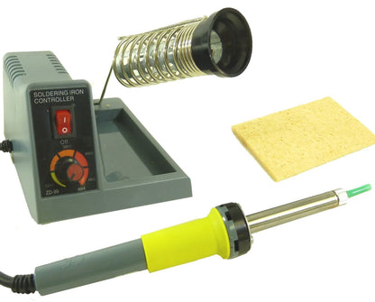Soldering Station with 5W to 40W Temperature Adjustable Iron, 1.5mm Pointed Tip