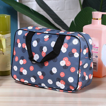 Travel Cosmetic Bag Black White Grey Blue Tote Bathroom Makeup Storage Toiletry