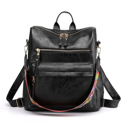 Women Backpack Purse Ladies Travel College Shoulder Bags with Colorful Strap