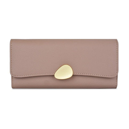 Leather Purse Wallet Green Thin Clutch Phone Bag Luxury Credit Card Holder 9.4CM