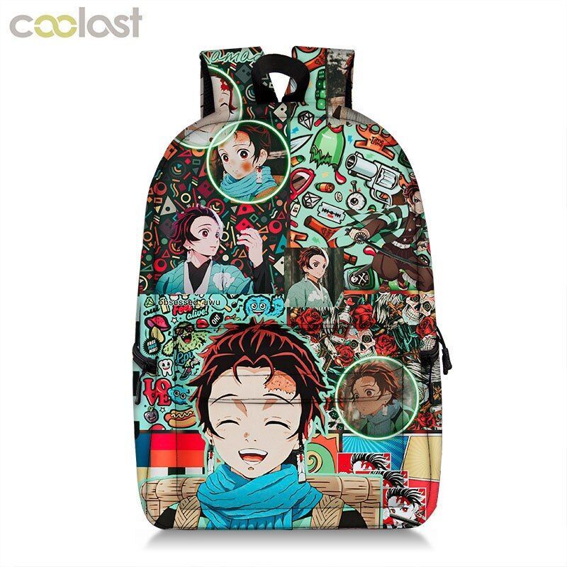 Backpack Waterproof Student School Bag Bookbag Cosplay Travel Fashion Red Purple