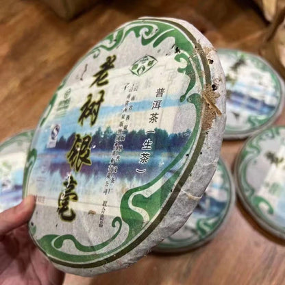 YUNNAN Pu-erh LAO SHU YIN HAO * 2007 Puwen YUNYA Aged Puer Tea Raw Cake 400g