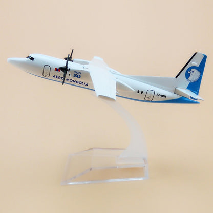 1/400 Scale Aircraft Mongolia Fokker 50 FK-50 Alloy Plane Model Display Gift t