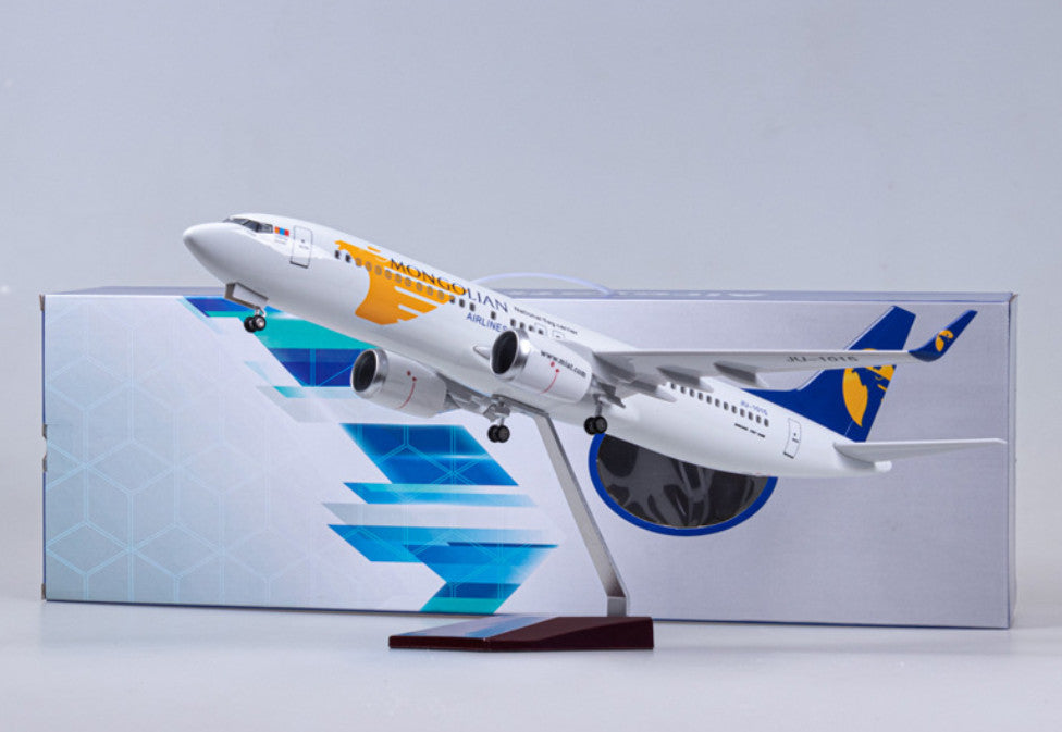 1:85 47CM MONGOLIAN AIRLINES BOEING 737 MAX Airplane Landing gear Resin Model