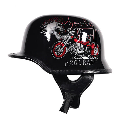 Retro Motorcycle Helmet Steel German Helmet Men Women Half Ladle Shaped Helmet