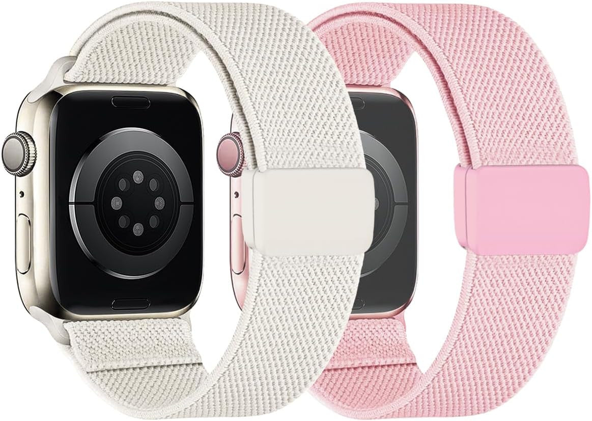 2 Pack Stretchy Nylon Solo Loop Compatible with Kids Apple Watch Bands 38Mm 40Mm