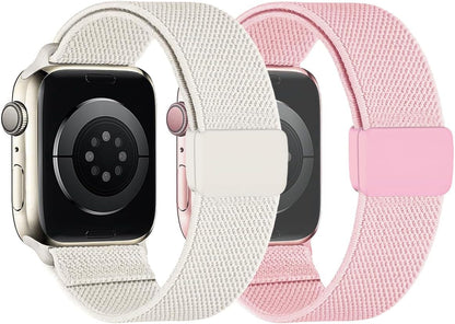 2 Pack Stretchy Nylon Solo Loop Compatible with Kids Apple Watch Bands 38Mm 40Mm