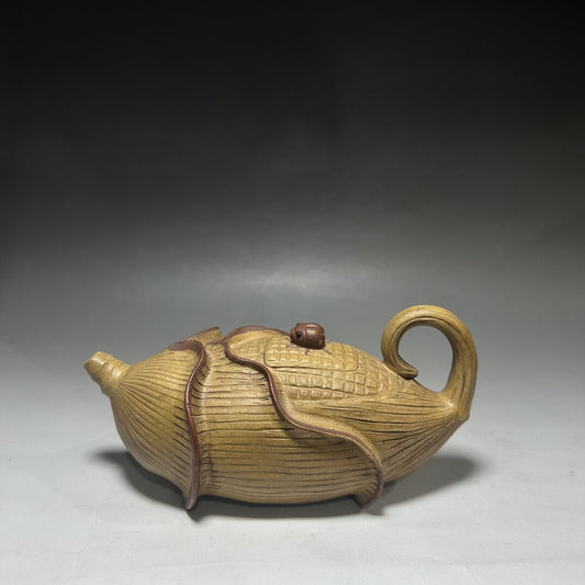 Collection Chinese Yixing Clay Exquisite Corn Shape Zisha Teapot Ceramic Tea Set