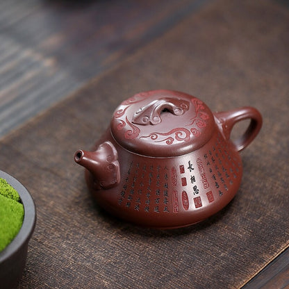 Handmade Chinese Tea Pot Purple Zhu Clay Real Yixing Zisha Pot 300ml Marked New