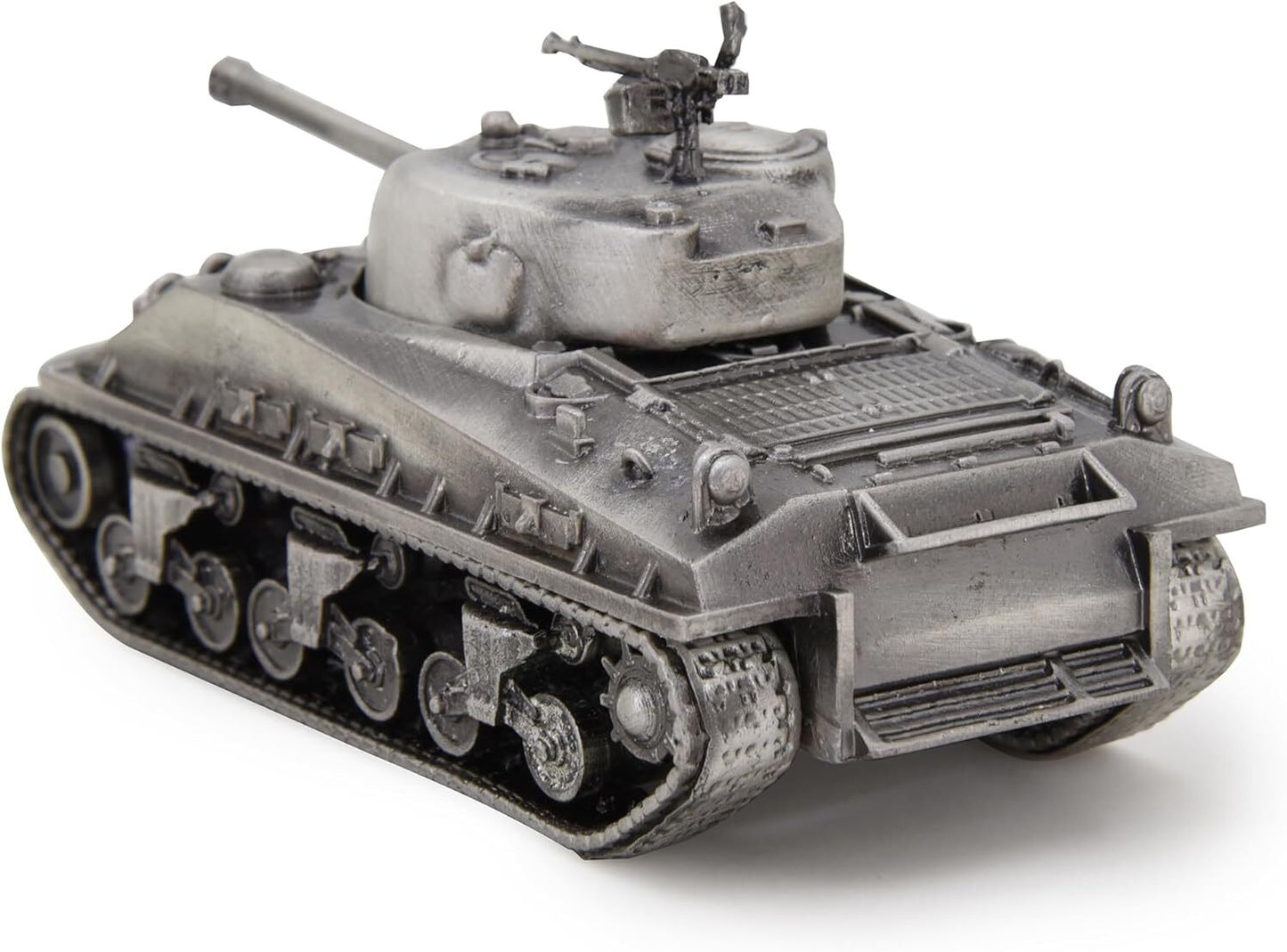 1:72 M4 Sherman Medium Tank Model Full Metal with Bamboo Gift Box Silver Color
