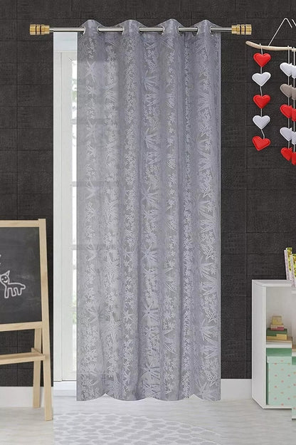 New 2 Piece Window Curtain Set - 5 feet Grey