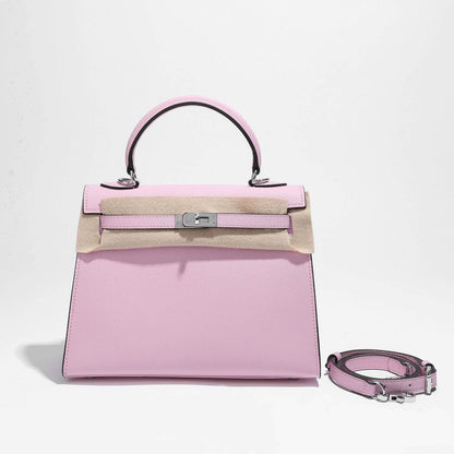 19/22/25/28 Real Leather Small Flap Briefcase Tote Clutch Shoulder Bag Crossbody
