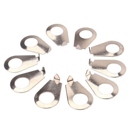 10Pcs 8.5mm Guitar Knobs Pointer Plate Washer Knob Position Indicator Chrome
