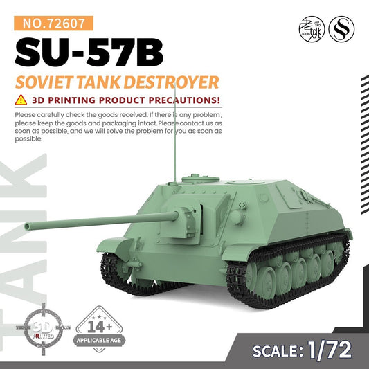 SSMODEL SS72607 1/72 25mm Military Model Kit Soviet SU-57B Tank Destroyer