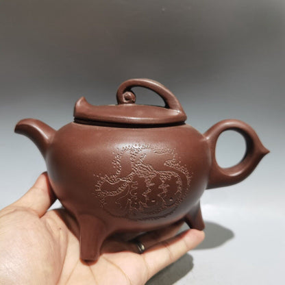 Vintage Chinese Yixing Purple Clay Teapot Zisha Ceremony Fashion Gift Teaware