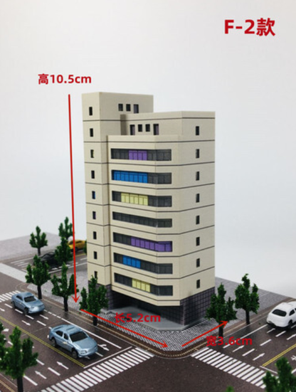 1:300 Building Model Street High-rise Building Railway House Scene Model