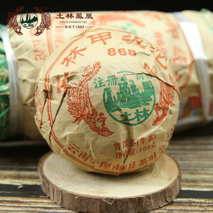 Tulin 2007 Raw Pu-erh Tea Jia Ji Tuo 868 Sheng PuerTuocha 100g