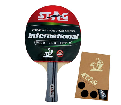 Table Tennis Racquet with wodden case 180 grams Intermediate ITTF Approved