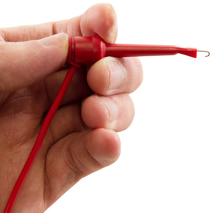 IC Hook to IC Hook Test Lead Set, Includes 1 Red and 1 Black, 3 Feet