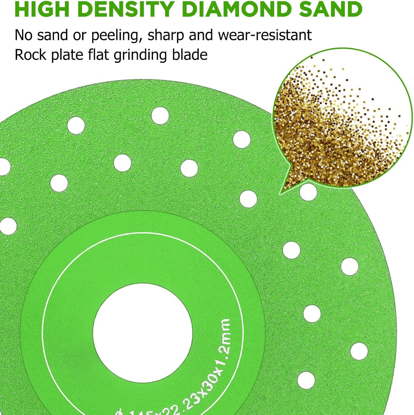 5 Pcs Rock Slab Grinding Disc, 4.5 Inch Glass Cutting Disc for Angle Grinder, 1M