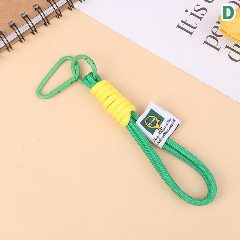 1Pc Braid Lanyard Phone Strap Carabiner Cord Bag Hanging Rope Keychain Pendant