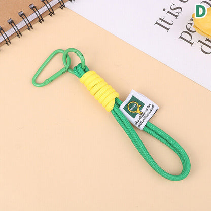 1Pc Braid Lanyard Phone Strap Carabiner Cord Bag Hanging Rope Keychain Pendant