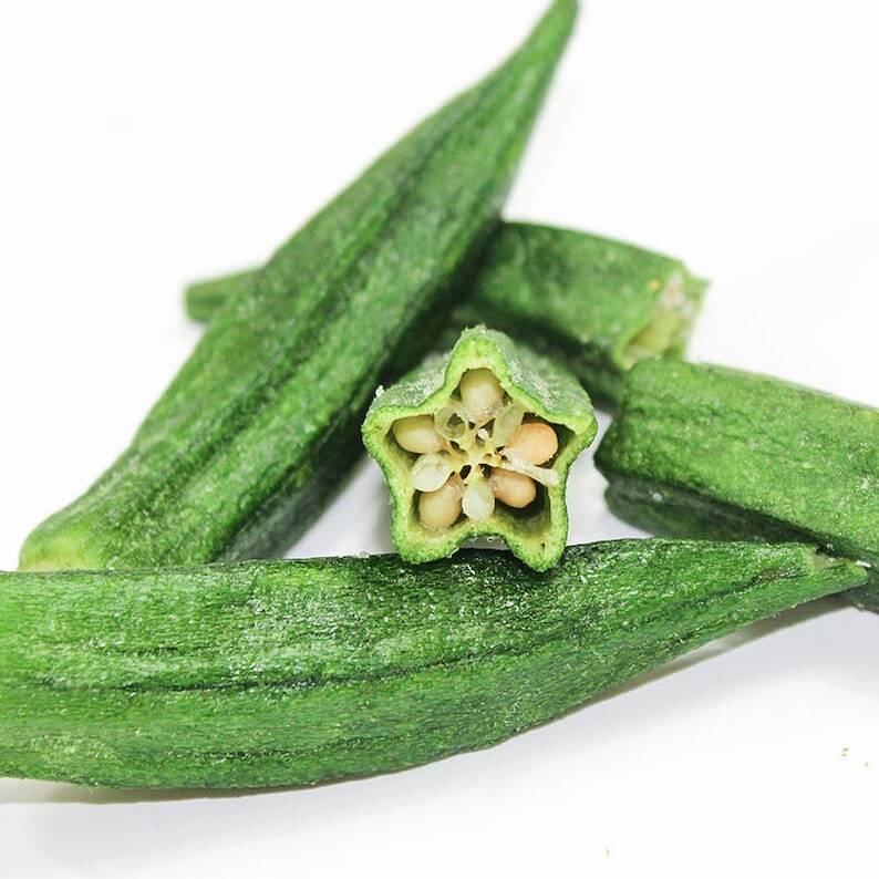 250g Dried Vegetable Okra, Dried Okra Snack Chips, Crispy and Little Salty