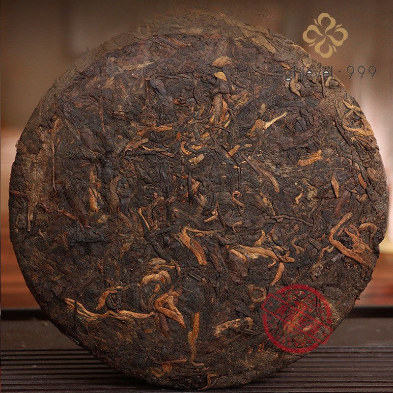 357g Ripe Puer Tea Cake Yunnan Ancient Tree Fermented Compressed Tea