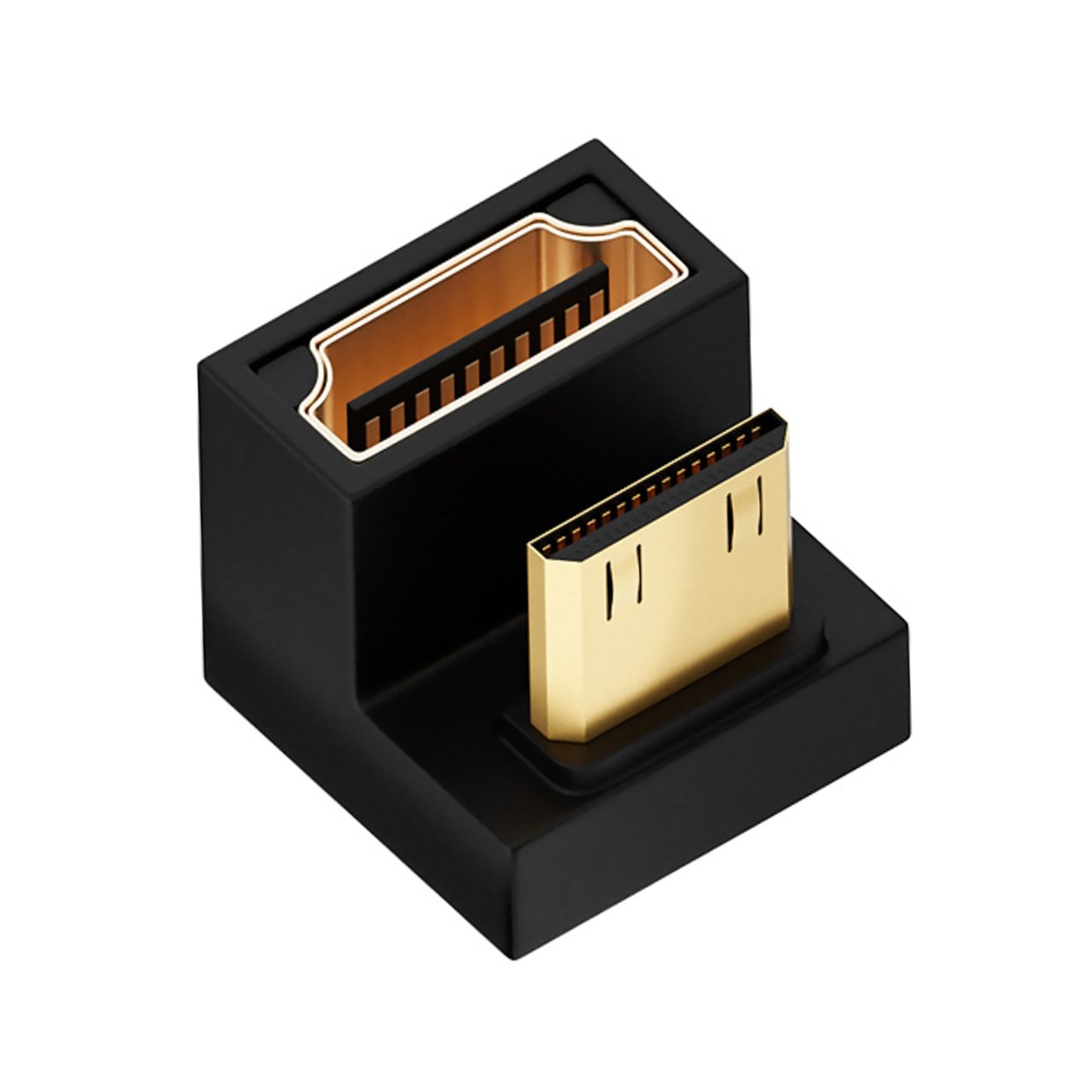180° U Shape L Converter Mini HDMI to HDMI Adapter Male to Female Extension aa