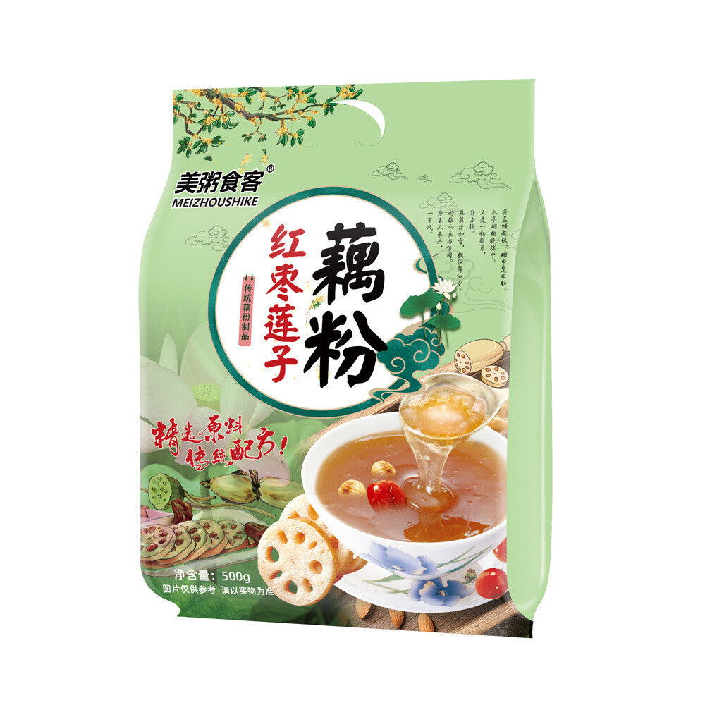 Chinese Red Date Lotus Root Powder 500g ( 1.25oz*14 Bags) Fast Food Breakfast
