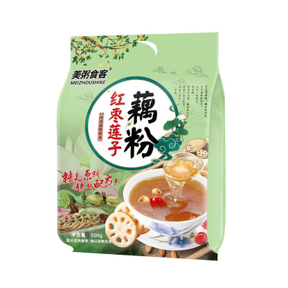 Chinese Red Date Lotus Root Powder 500g ( 1.25oz*14 Bags) Fast Food Breakfast