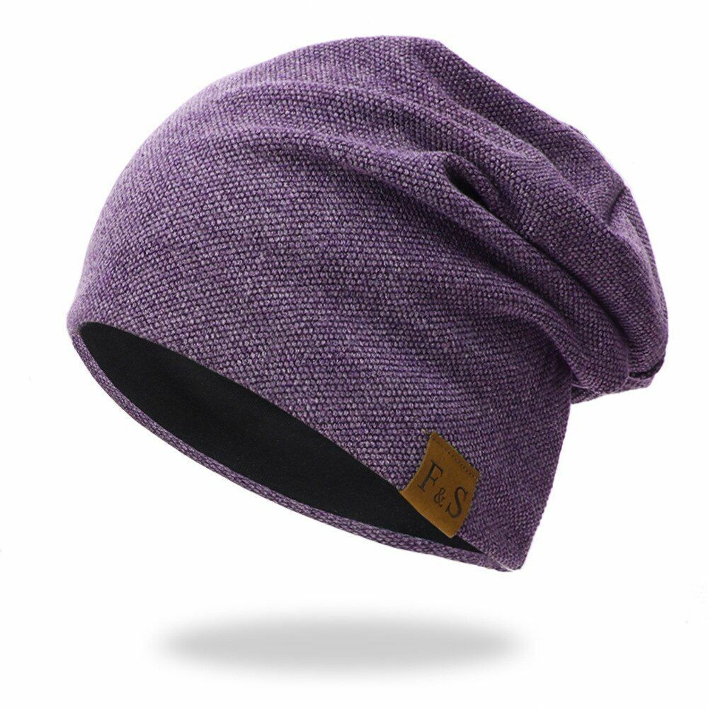 Lightweight Cap Casual Thermal Elastic Knitted Cotton Hat Autumn Spring Sport