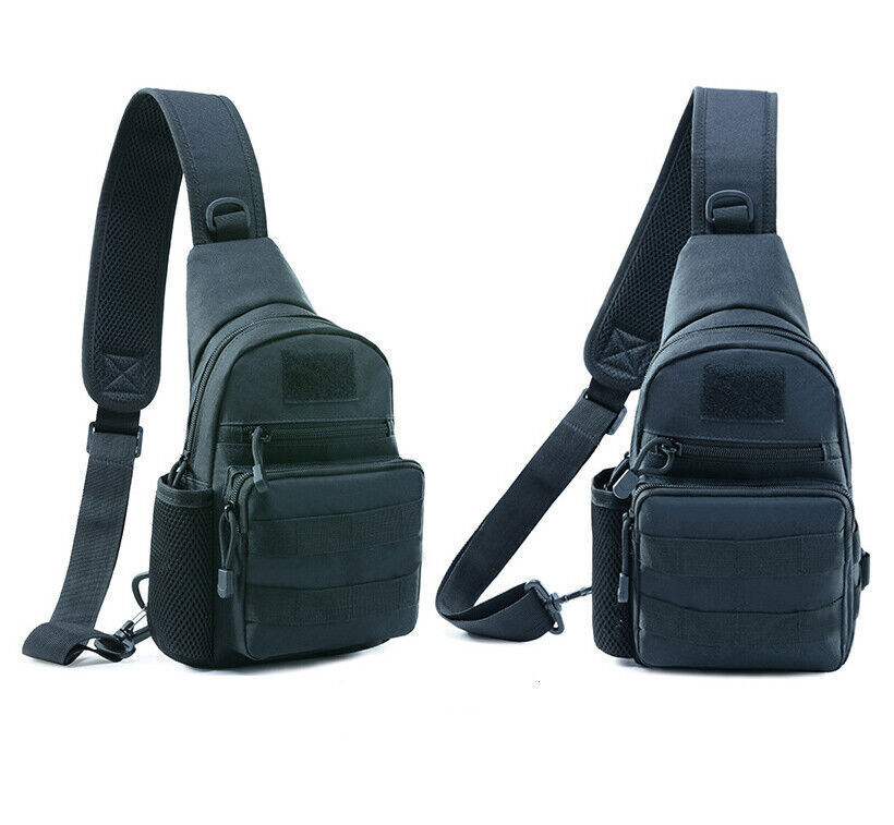 Men Molle Pouch Tactical Chest Shoulder Sling Bag Bum Pack Cross Body Backpack