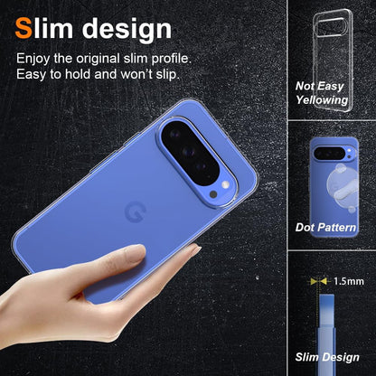 Silicone Clear for Google Pixel 10/10 Pro Case. Soft Slim-Fit Transparent TPU Si
